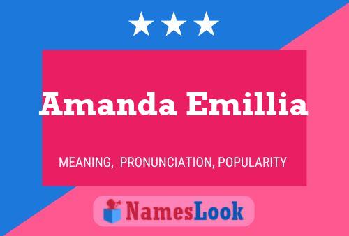 Affiche de nom Amanda Emillia