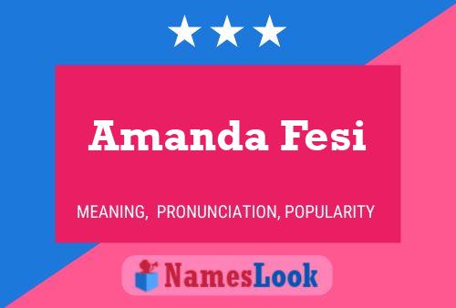 Affiche de nom Amanda Fesi