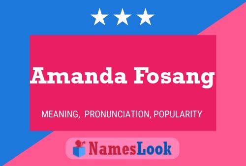 Affiche de nom Amanda Fosang