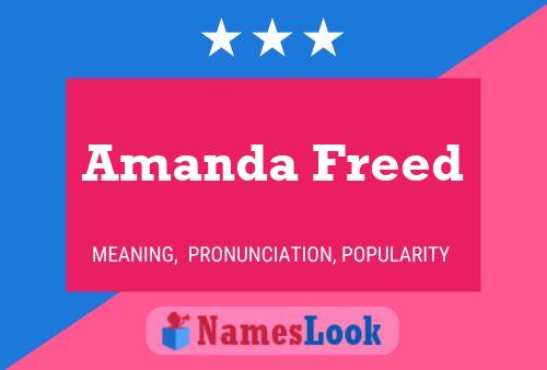 Affiche de nom Amanda Freed