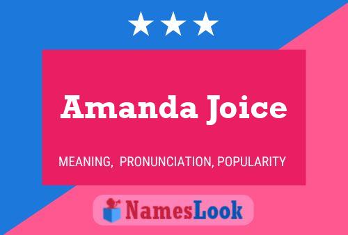 Affiche de nom Amanda Joice