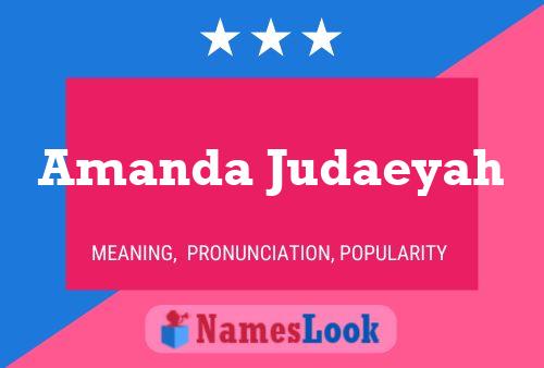 Affiche de nom Amanda Judaeyah