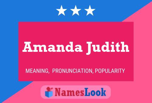 Affiche de nom Amanda Judith