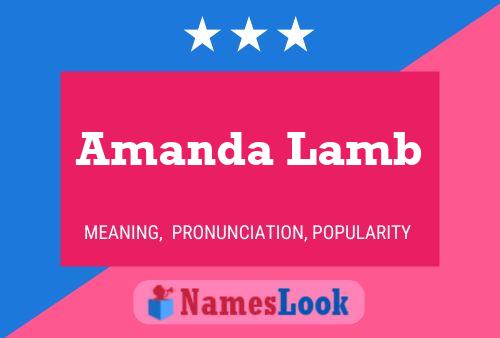 Affiche de nom Amanda Lamb