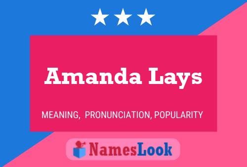 Affiche de nom Amanda Lays