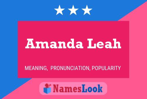 Affiche de nom Amanda Leah