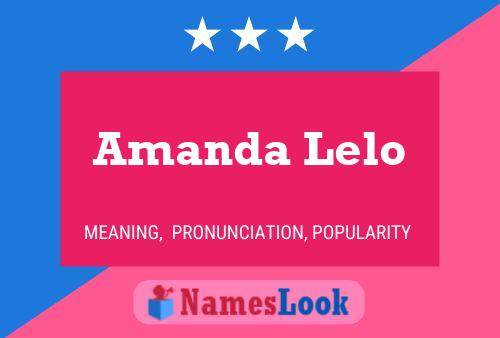 Affiche de nom Amanda Lelo