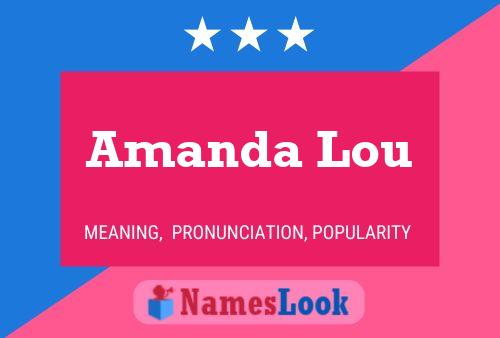 Affiche de nom Amanda Lou