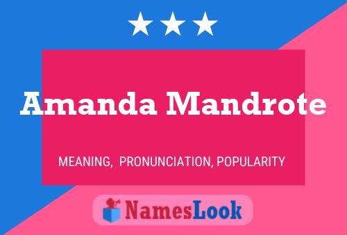 Affiche de nom Amanda Mandrote