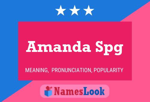 Affiche de nom Amanda Spg