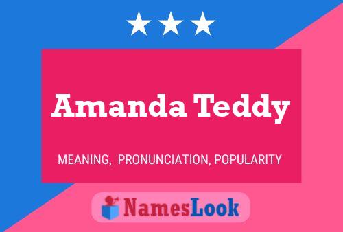 Affiche de nom Amanda Teddy