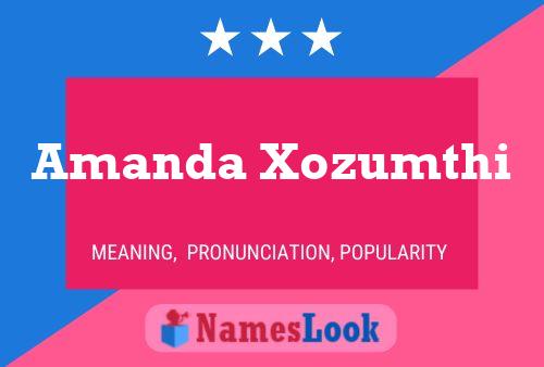 Affiche de nom Amanda Xozumthi