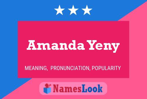 Affiche de nom Amanda Yeny