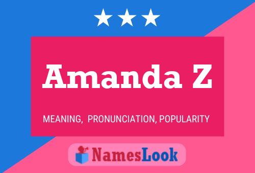 Affiche de nom Amanda Z