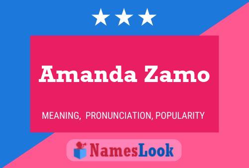 Affiche de nom Amanda Zamo