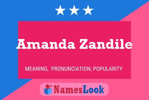 Affiche de nom Amanda Zandile