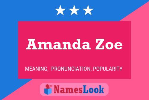 Affiche de nom Amanda Zoe