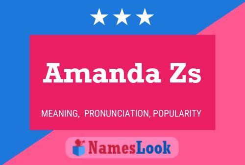 Affiche de nom Amanda Zs