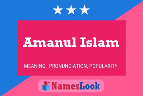 Affiche de nom Amanul Islam