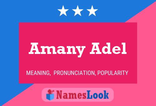 Affiche de nom Amany Adel