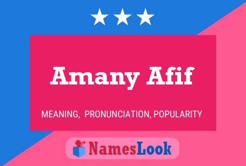 Affiche de nom Amany Afif