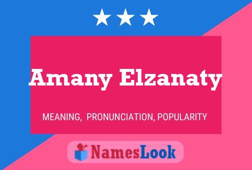 Affiche de nom Amany Elzanaty