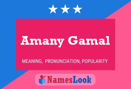 Affiche de nom Amany Gamal