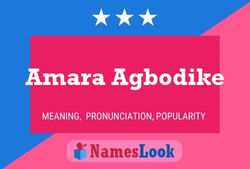 Affiche de nom Amara Agbodike