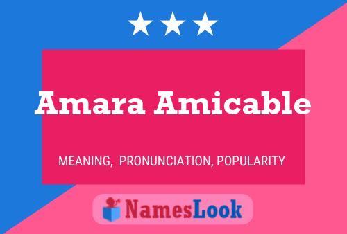 Affiche de nom Amara Amicable