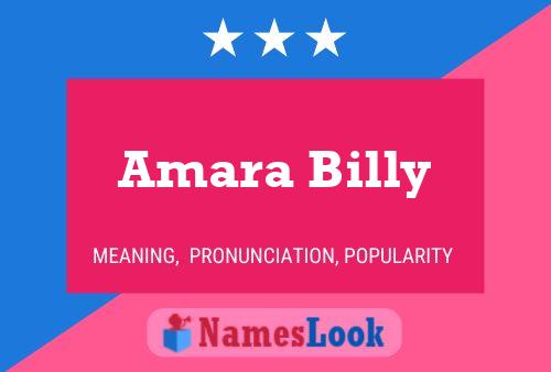 Affiche de nom Amara Billy