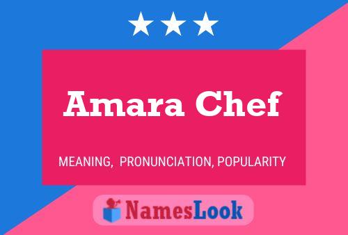 Affiche de nom Amara Chef