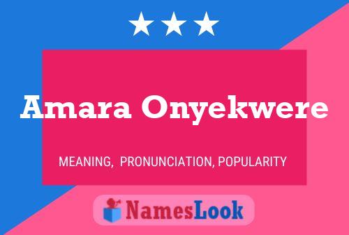 Affiche de nom Amara Onyekwere