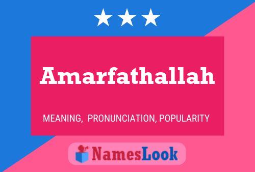 Affiche de nom Amarfathallah