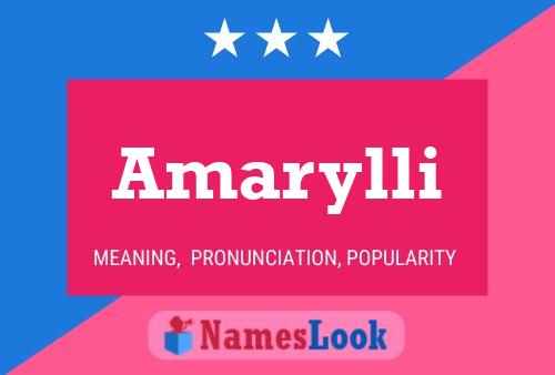 Affiche de nom Amarylli