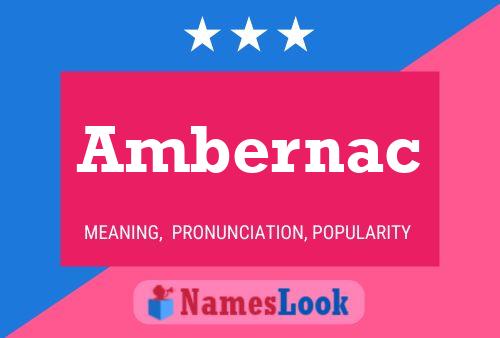 Affiche de nom Ambernac