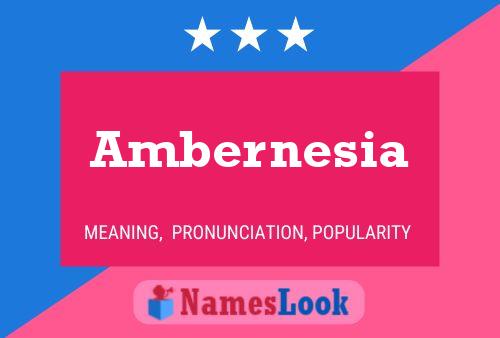 Affiche de nom Ambernesia