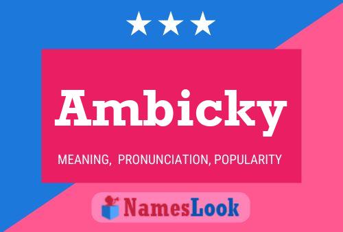 Affiche de nom Ambicky