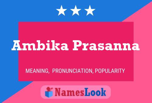 Affiche de nom Ambika Prasanna