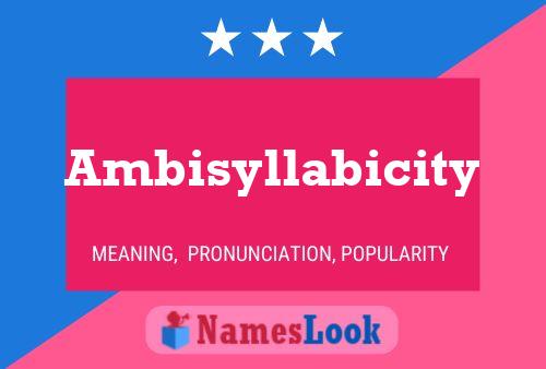 Affiche de nom Ambisyllabicity