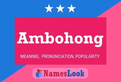 Affiche de nom Ambohong