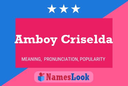 Affiche de nom Amboy Criselda