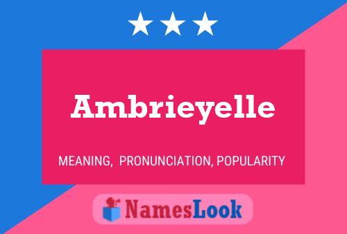 Affiche de nom Ambrieyelle