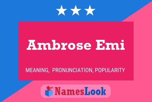 Affiche de nom Ambrose Emi