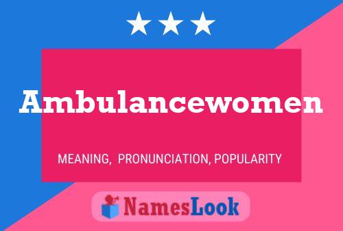 Affiche de nom Ambulancewomen