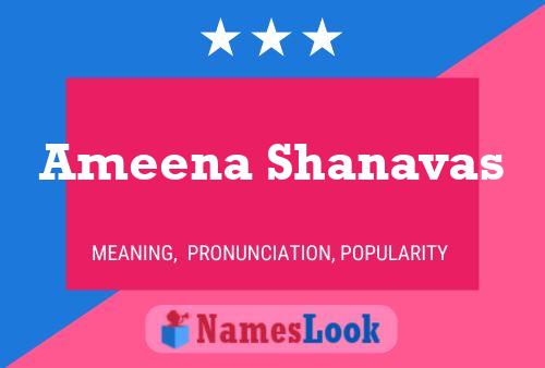 Affiche de nom Ameena Shanavas