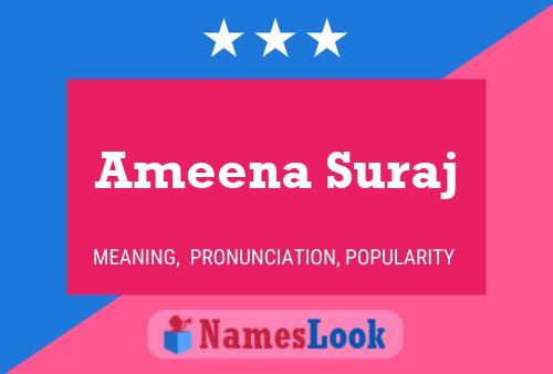 Affiche de nom Ameena Suraj