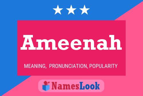 Affiche de nom Ameenah