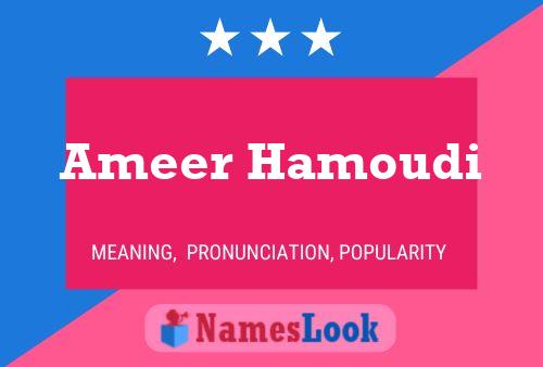 Affiche de nom Ameer Hamoudi