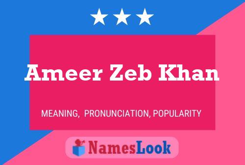 Affiche de nom Ameer Zeb Khan