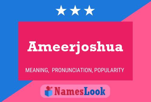 Affiche de nom Ameerjoshua